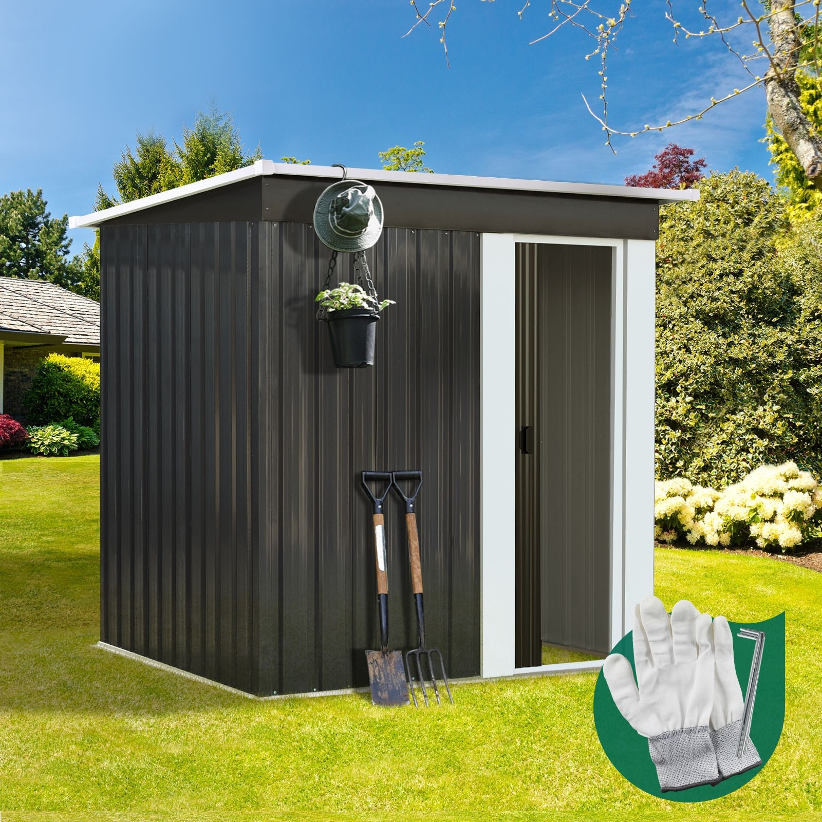 TEMU Garden Shed 1.62x0.86m Workshop Cabin