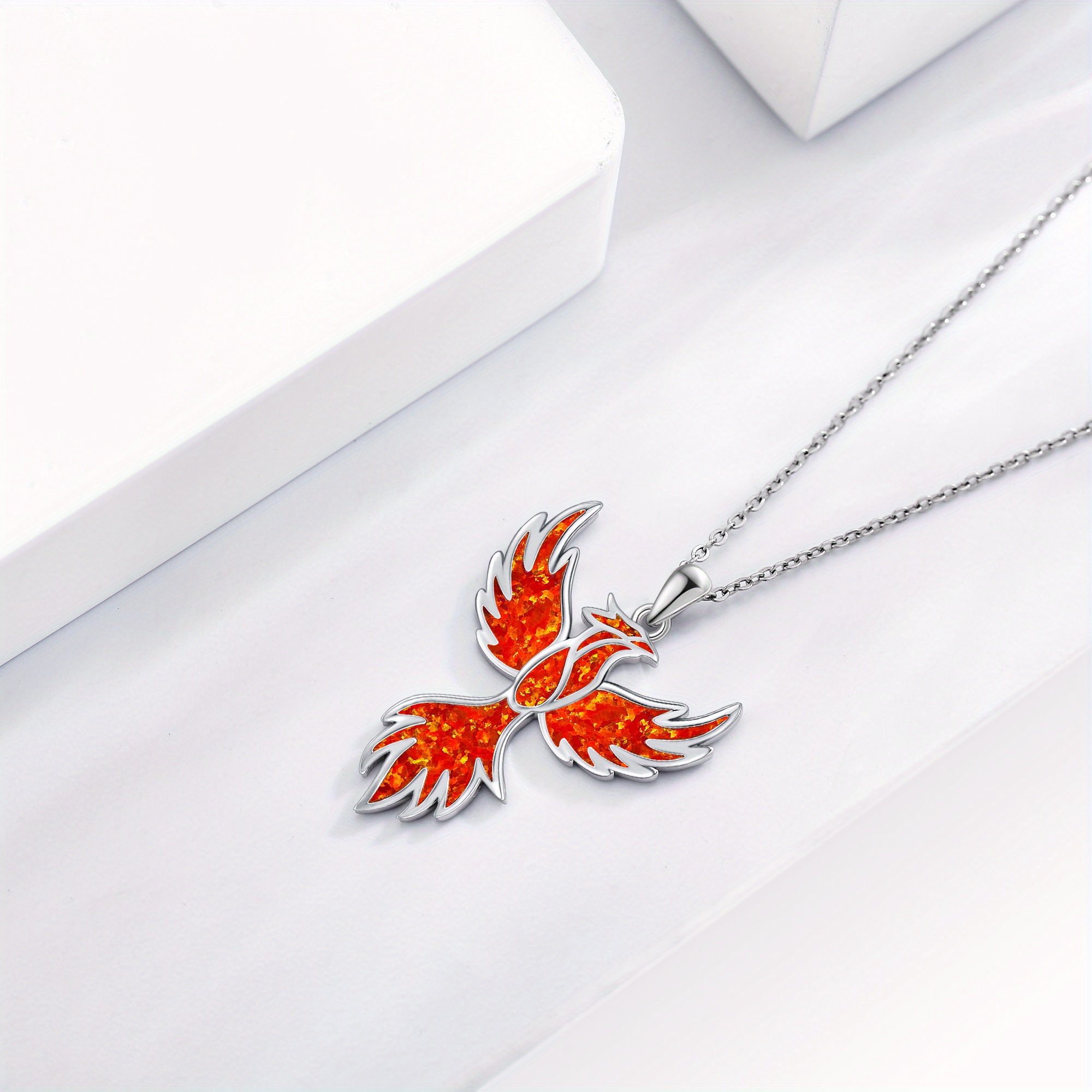 Sterling Silver Phoenix Pendant Necklace for Women