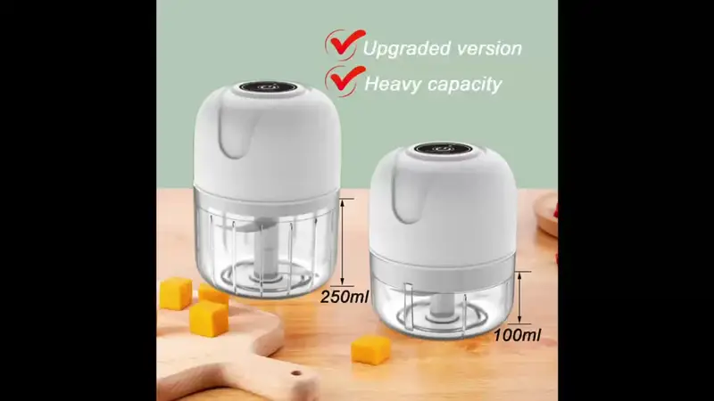 Fast & Easy Food Processor for Garlic Chili Ginger Onion Mini Chopper  Vegetable Cutter Electric Chopper Food Chopper Processor