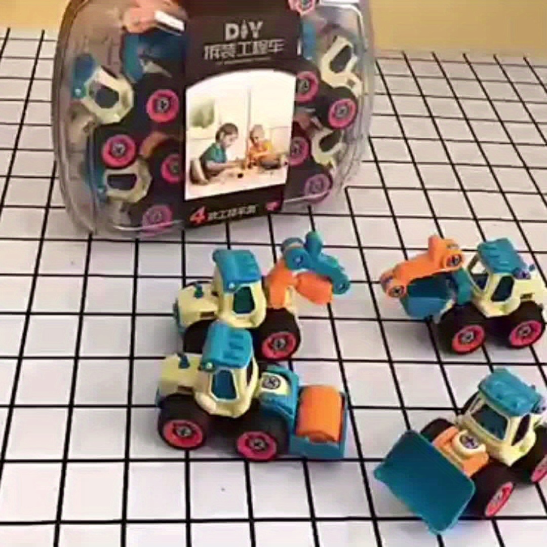 4pcs Construction Vehicle Set with 1 Screwdriver, Children's Assembly and Disassembly Toy Excavator, Detachable and Screw-On Educational Building Blocks for Boys and Toddlers, Christmas Gift, New Year Gift, Birthday Gift for Kids. Some Accessory 17 4pcs Construction Vehicle Set with 1 Screwdriver, Children's Assembly and Disassembly Toy Excavator, Detachable and Screw-On Educational Building Blocks for Boys and Toddlers, Christmas Gift, New Year Gift, Birthday Gift for Kids. Some Accessory - Image 17