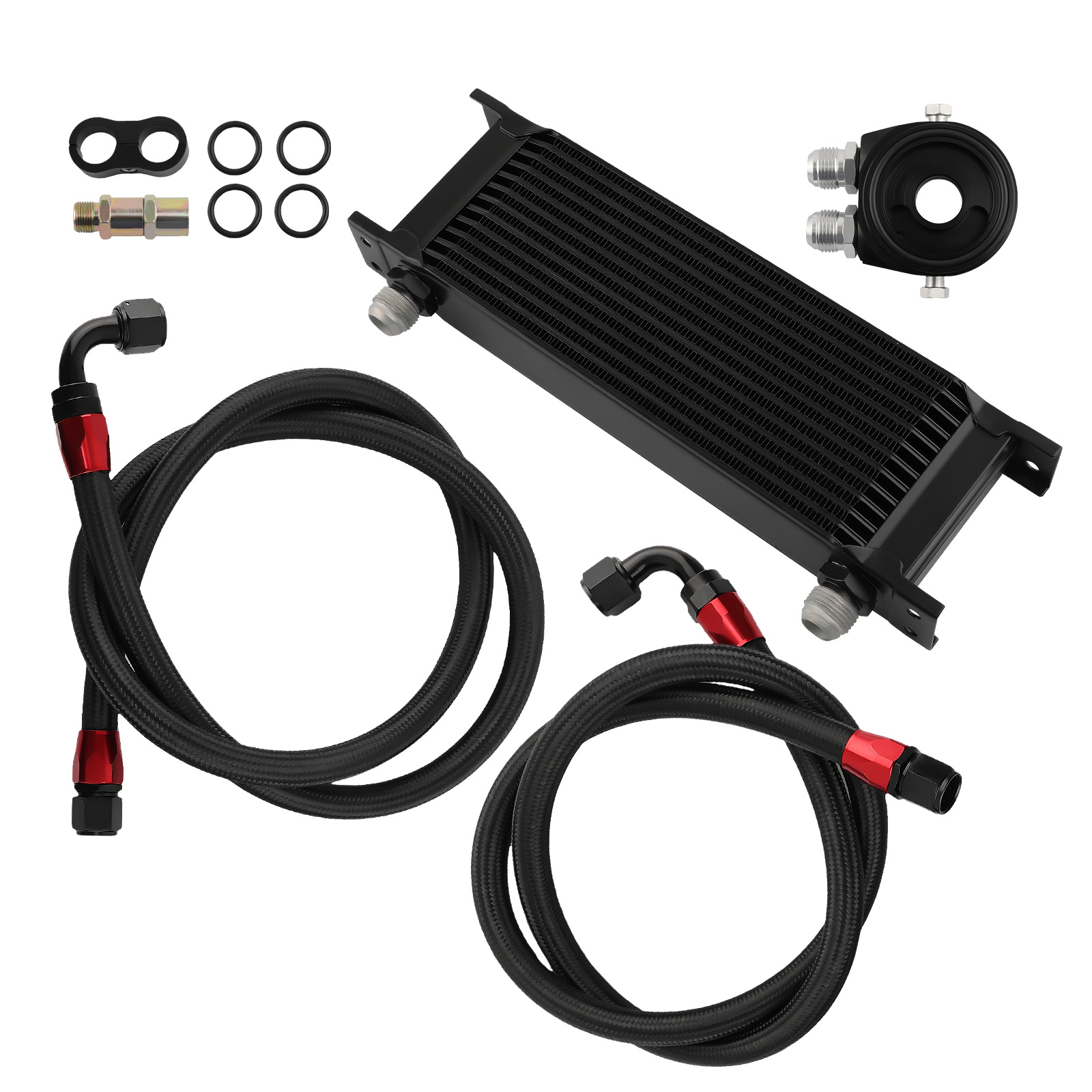 TEMU Universal Oil Cooler 13row An10 Oil Cooler Adapter+oil Lines