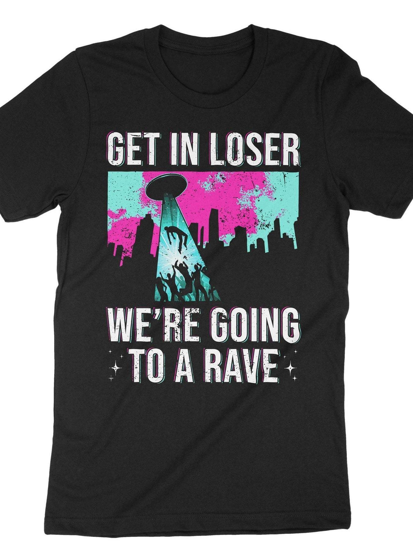 *'s Funny &*;*&*; Rave T-Shirt - Neon Pink UFO & EDM Festival Tee, Loose  Fit Short Sleeve Crew Neck Shirt for Rave Parties, Music Events & Casual  Wear - Comfortable * Outfit