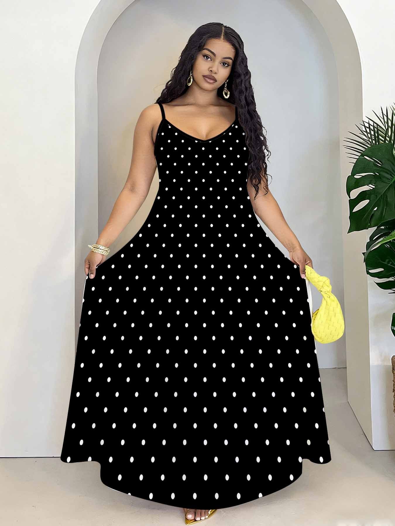 dresses for women polka dot Berylove Women Polka Dot One Shoulder Formal Dress Black White A Line Puff Sleeve Party Dress, Black White Dot / US26W