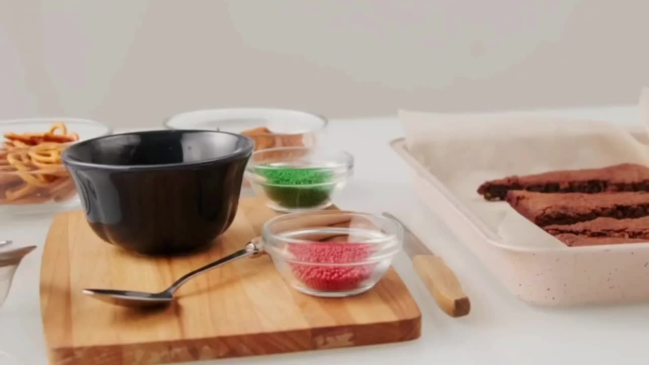 6pcs Glass Round Bowl Mini Meal Preparation Bowl Stackable Utensils Bowl