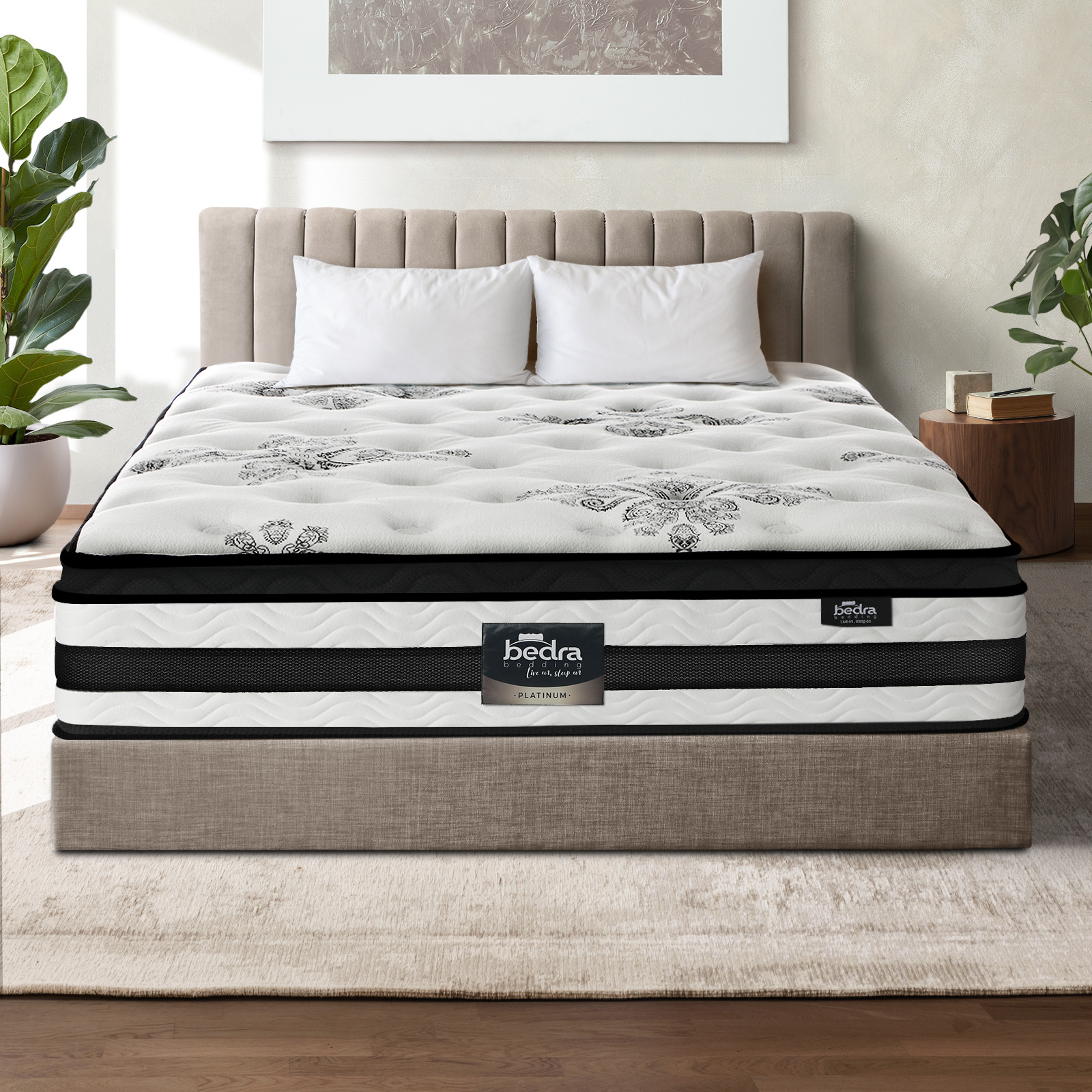 TEMU Queen Mattress Bed 34cm Cool Gel Foam Medium Firm, Queen Size Bed Mattress, Bed Mattress, Queen Bed Mattress, , Bedroom Furniture, Supportive