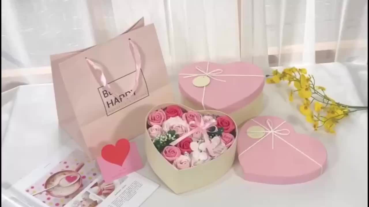 Heart shaped Artificial Rose Flower Gift Box Perfect For - Temu