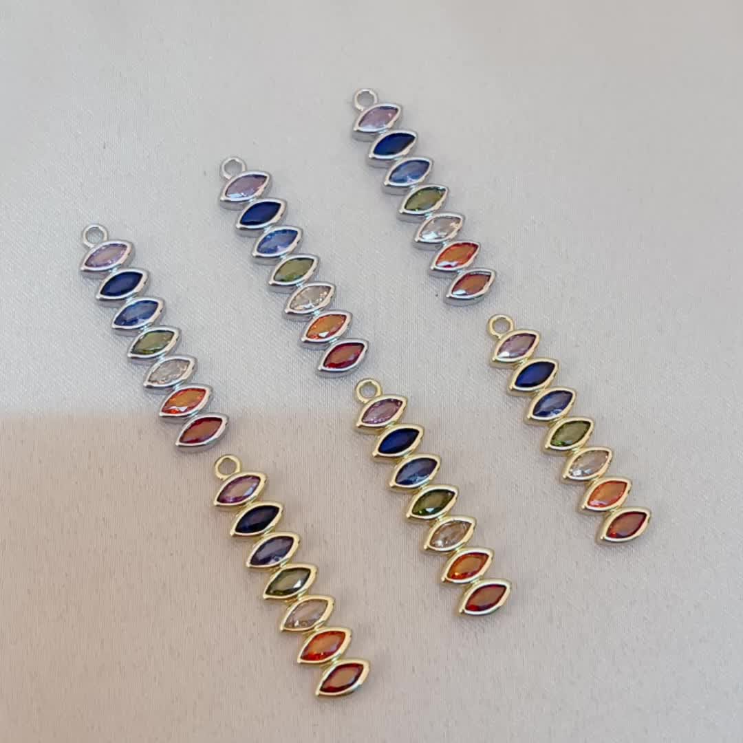Copper-Made Bohemian Geometric Long Strip Pendant for DIY