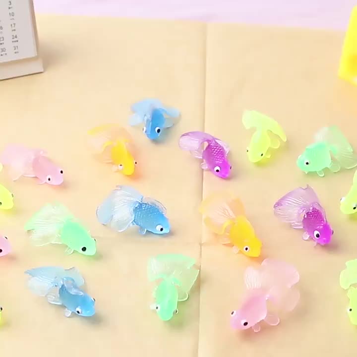 Plastic Vinyl Goldfish - 144 Pcs, 2 Inches Long Gold Fish Toys In Assorted Colors For Party Favors, Carnival Kids Prizes, Decorations, Crafts, Games