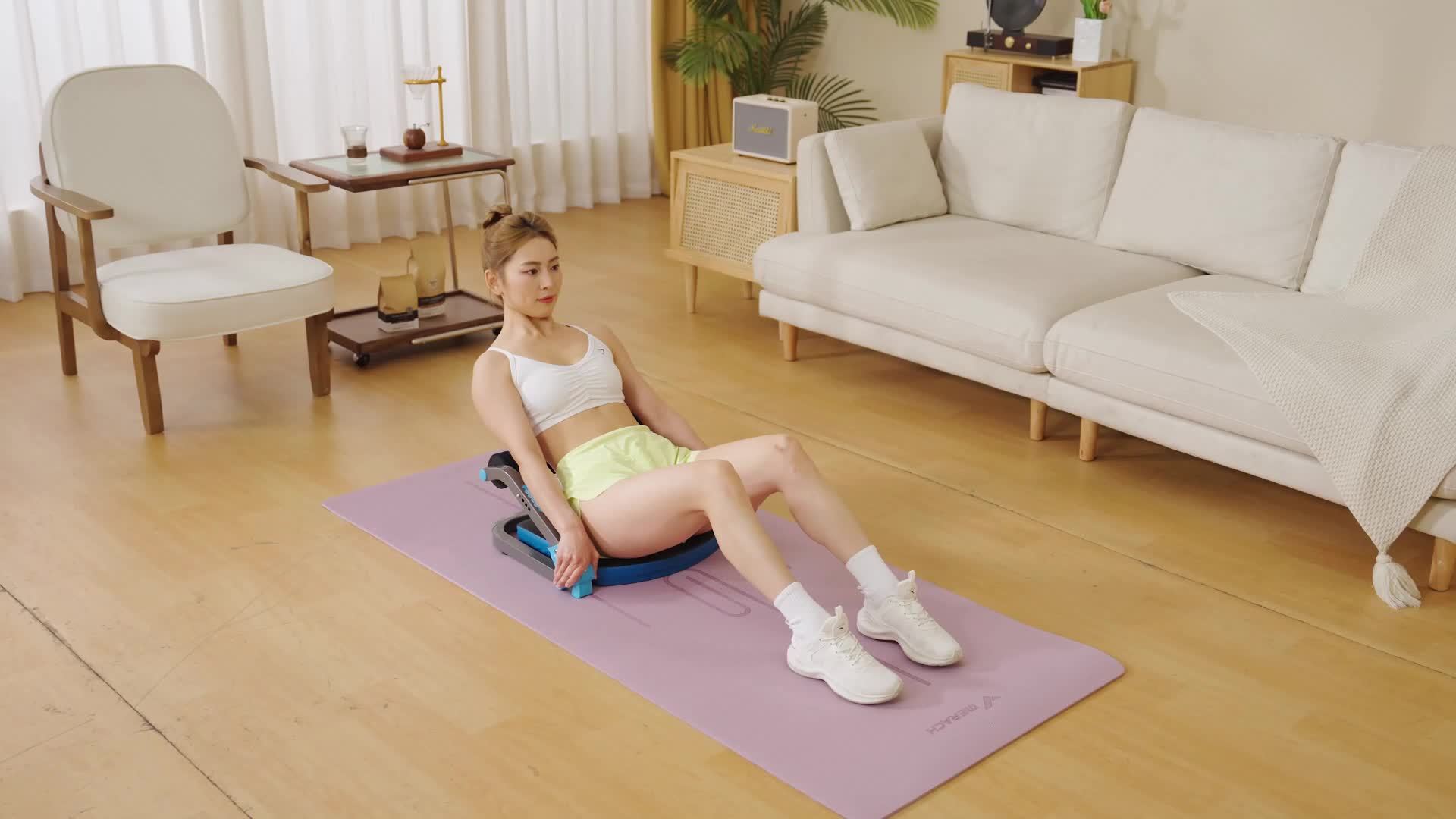 MERACH Foldable Abdominal Trainer with Adjustable Resistance, with High Resilience Foam, Cervical Spine Safety, Multi-Functional Exerciser for Shoulder/Back/Legs - Image 11