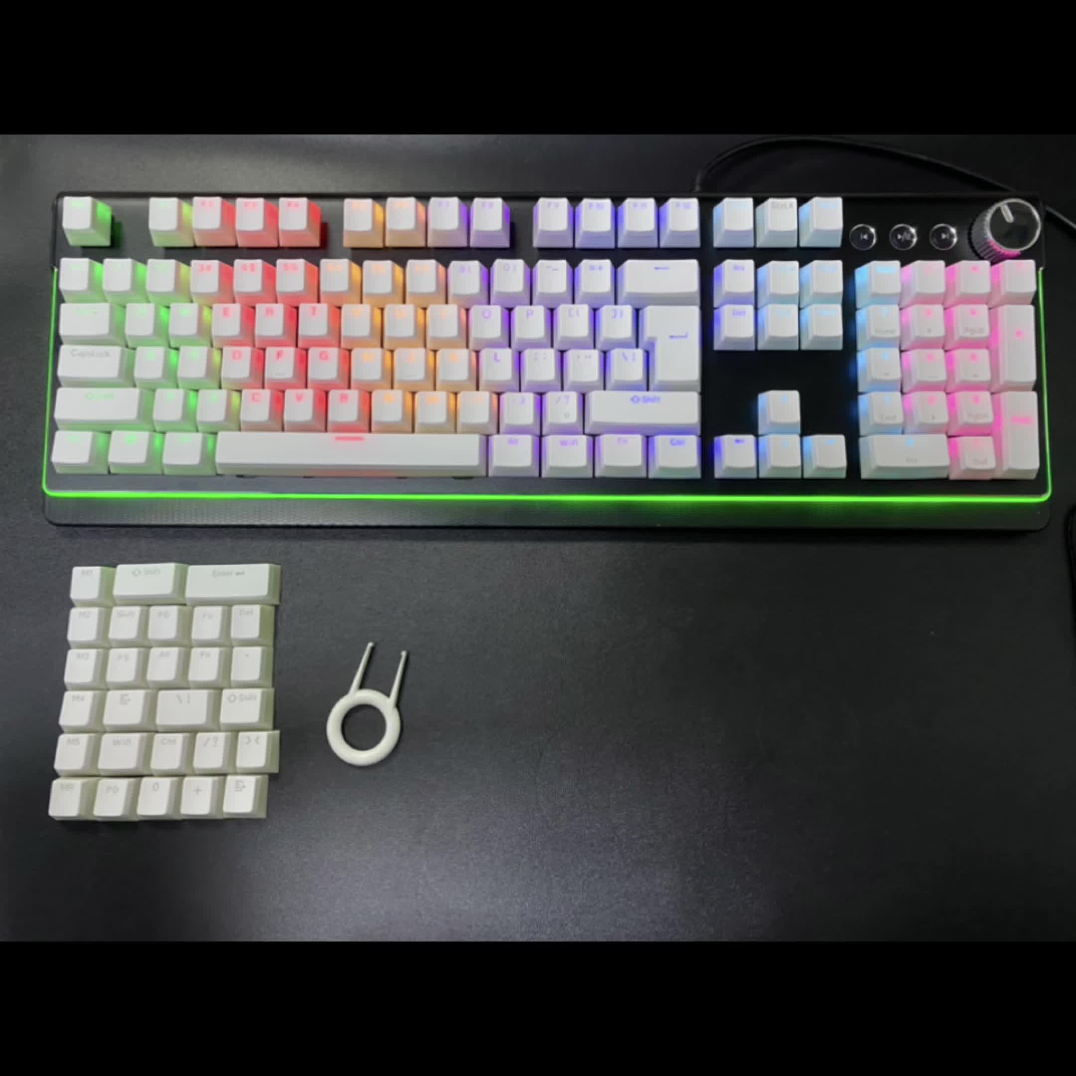 Pudding Rgb Translucent Pbt Keycaps 129 Keys Oem Profile - Temu