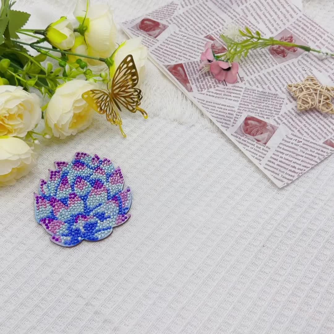 DIY Diamond Painting Coasters Kit Crystal Drink Coasters Ornament (AA1537)