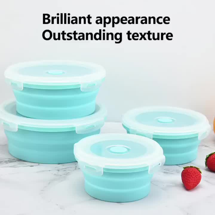 Collapsible Silicone Food Storage Containers With Lids - Portable Bento  Lunch Box For Teenagers And Workers - Microwave Safe And Dishwasher Safe -  Perfect For School, Canteen, And Home Kitchen - Temu
