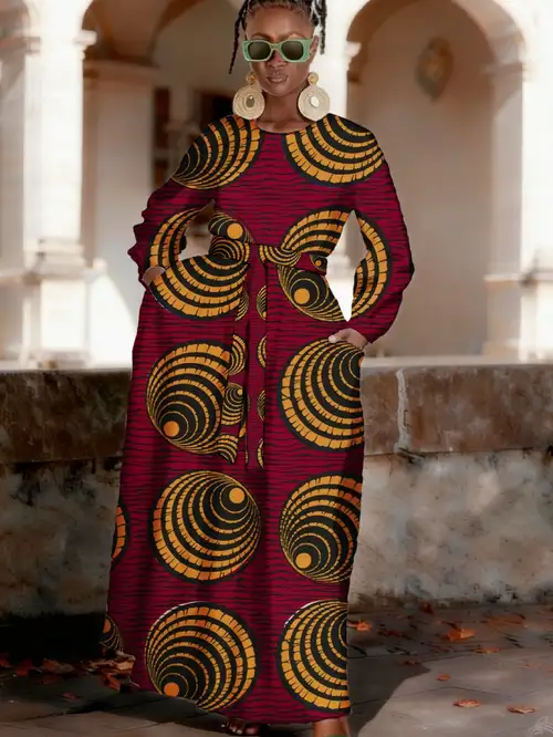 african print long sleeve dresses Long Sleeve Dresses KAYAMMAH