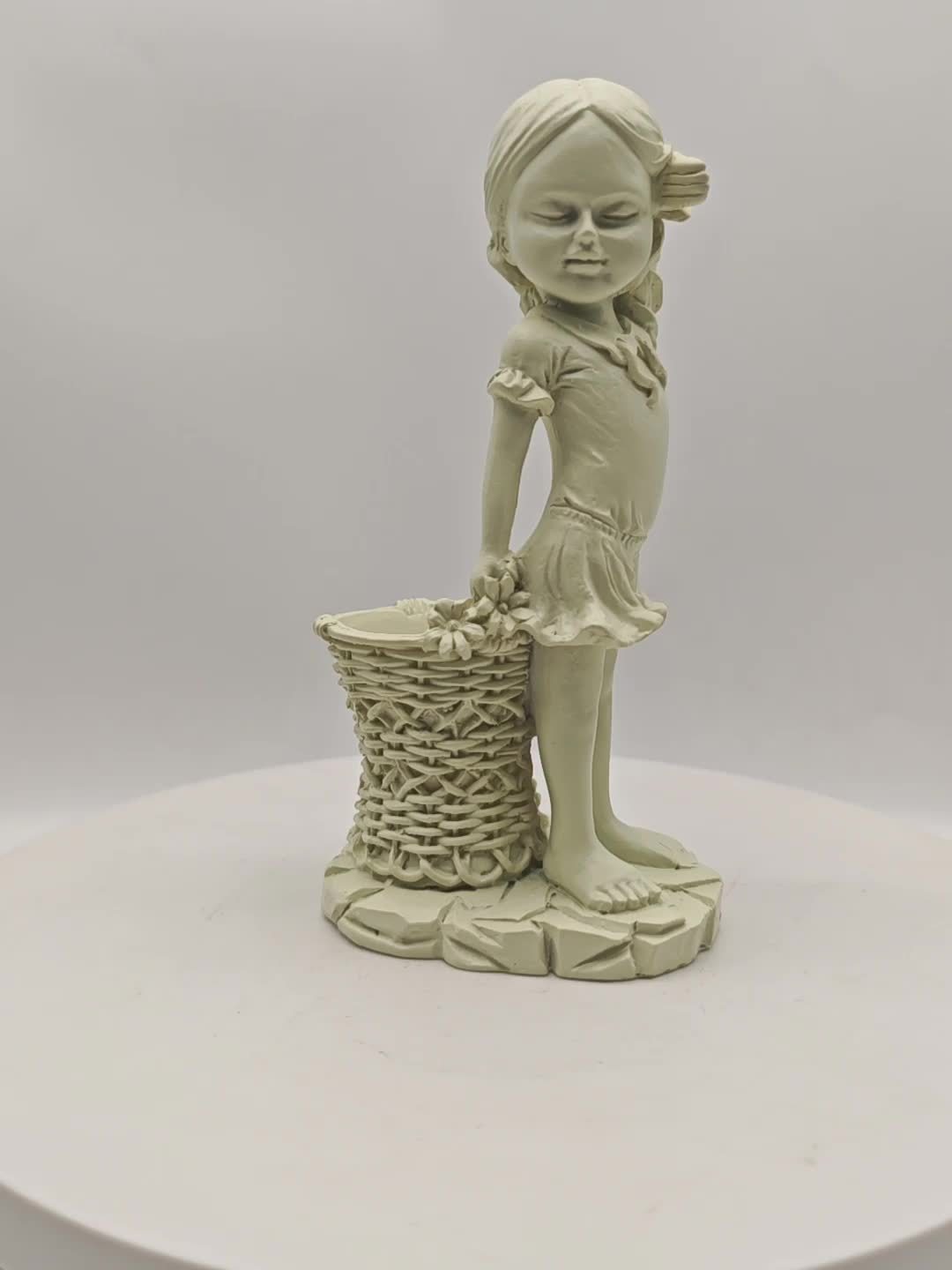 Estatua de en Miniatura, Regalos de cumpleaños de Resina Niñas Decoración  Moderna Adornos Estatuillas Escultura para Porche Rosado Macarena estatua  de hadas