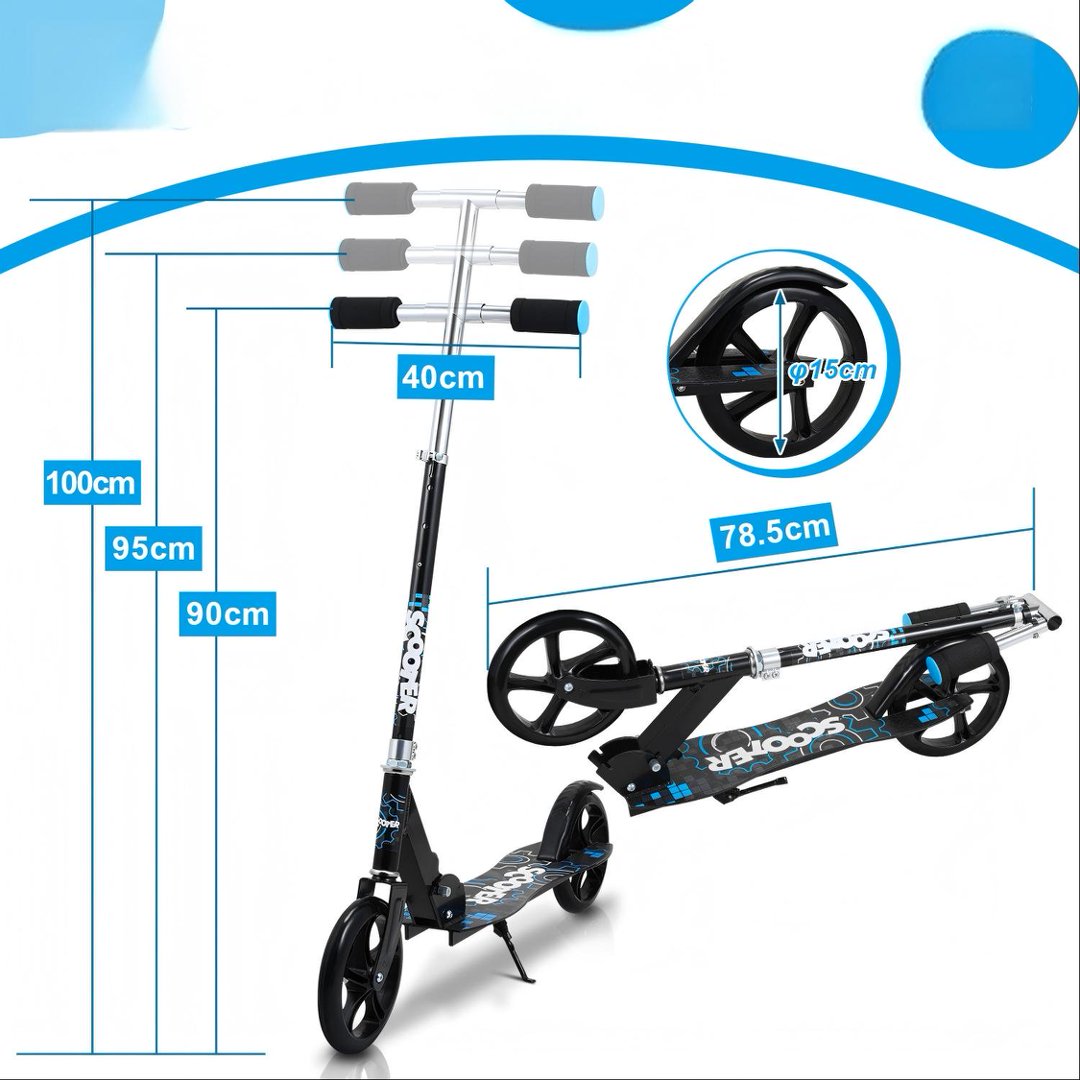 Scooter, Foldable Kick Scooter, Scooter With , 2-wheel Kick Scooter, 3 Height-adjustable Scooters, Rear Wheel Brake Scooter, Kick Scooter With Carrying Strap (pink/black/navy Blue/orange)