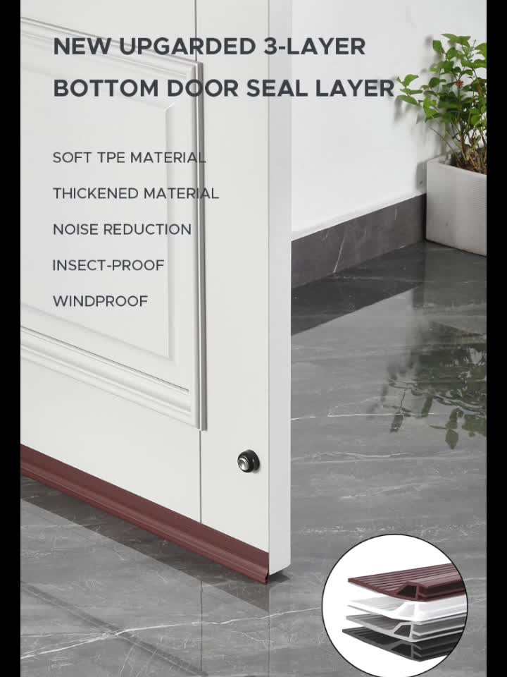 Door Draft Stopper Door Seal . Door Sweep Interior Exterior - Temu