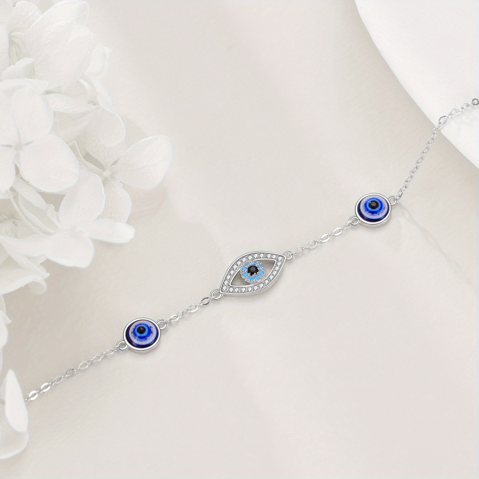 Evil Eye 925 Sterling Silver Protection Bracelet