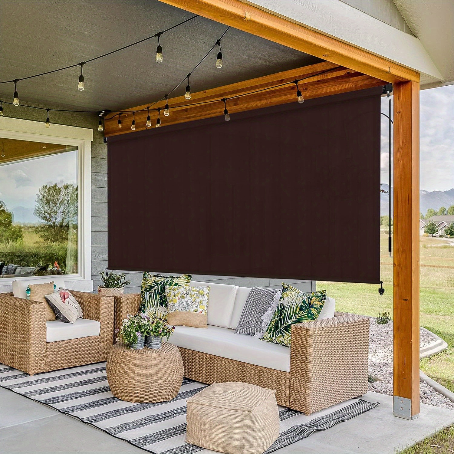 Patio roller shades sales