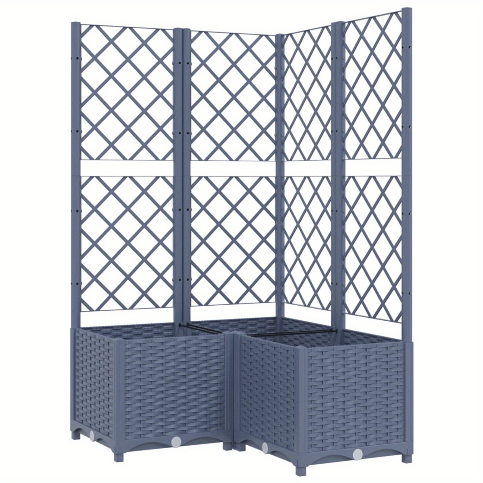 Garden Planter With Trellis 80x80x136 Cm Pp