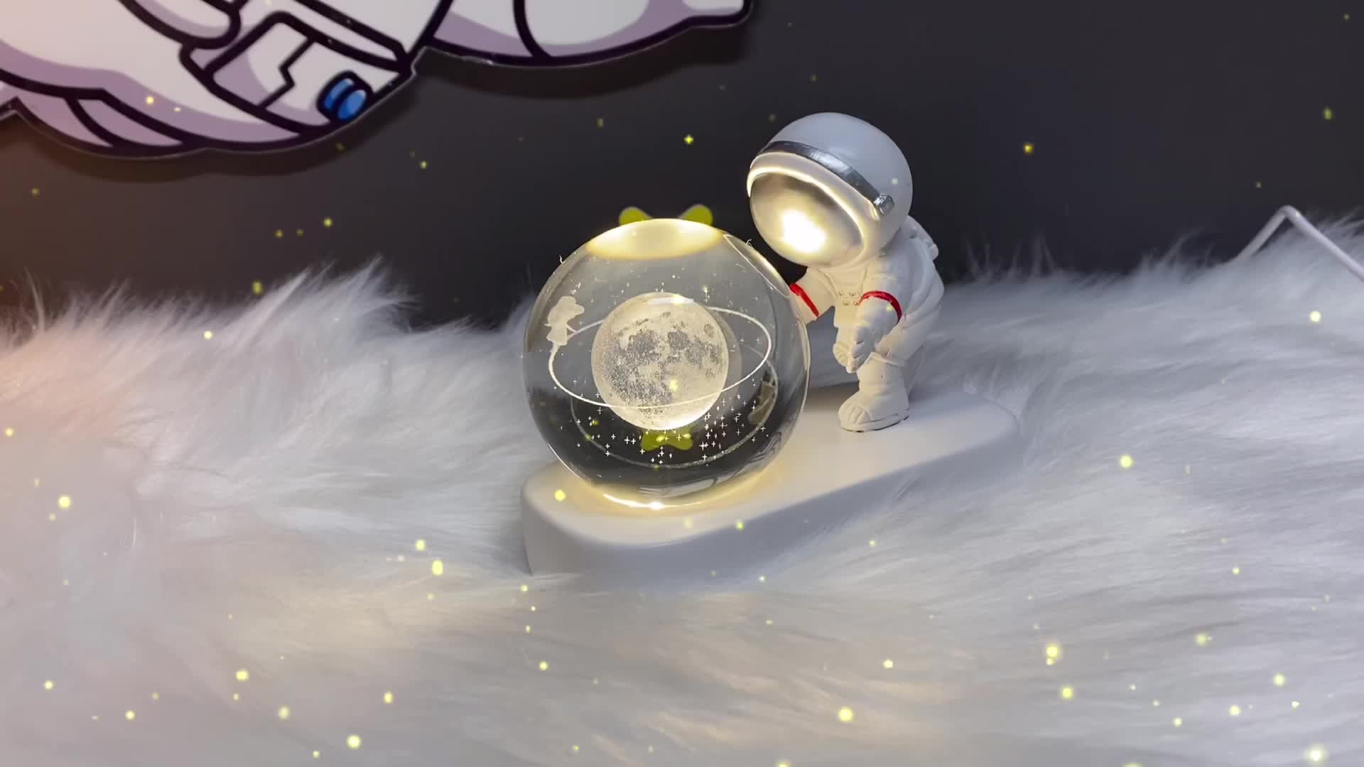 Créatif 3D astronaute boule de cristal Led veilleuse pour enfants cham –  acacuss
