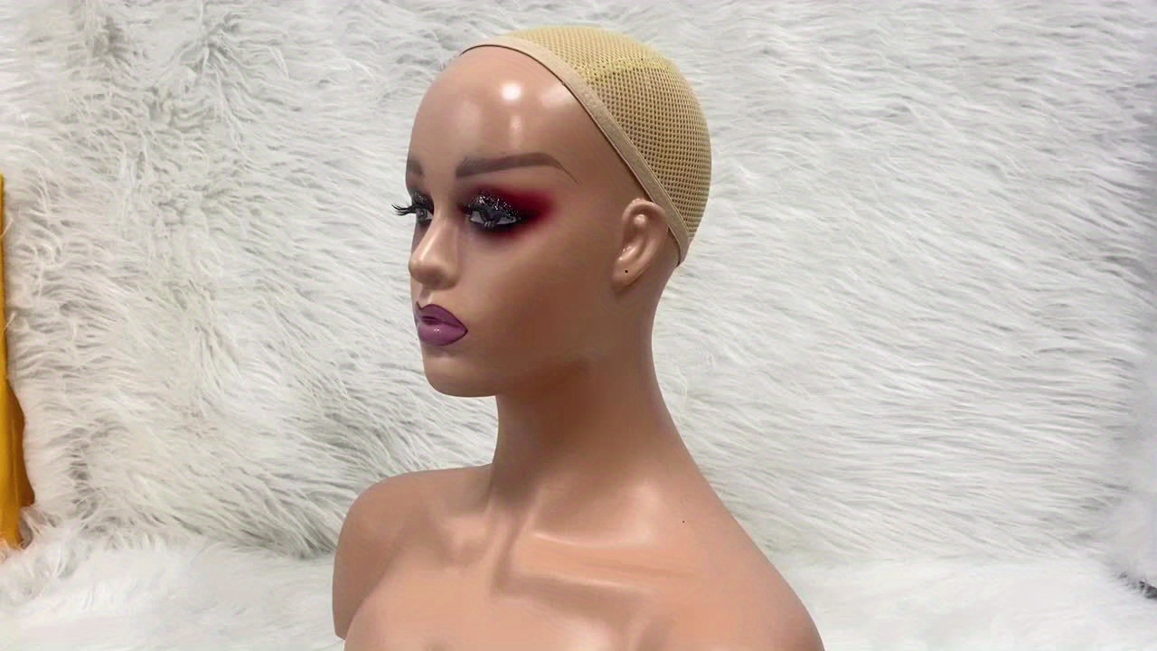 Realistic Female Mannequin Head With Shoulder Display - Temu