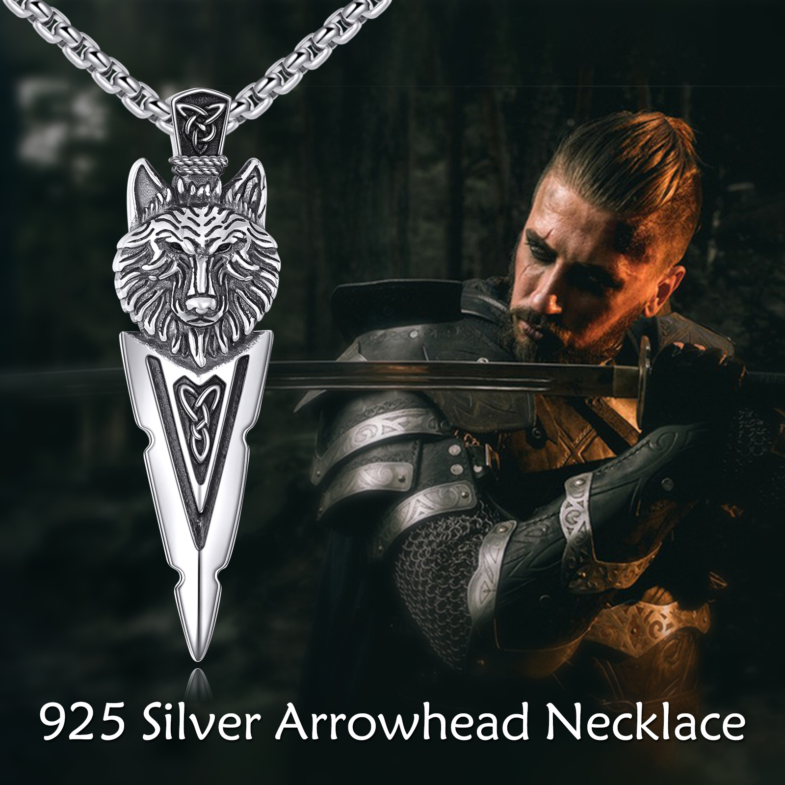 S925 Sterling Silver Arrow Necklace, Hypoallergenic