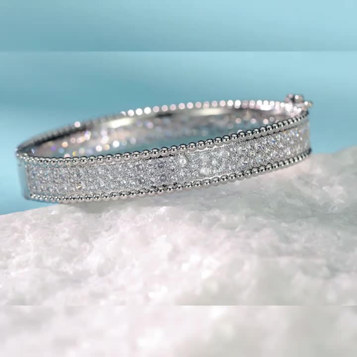 925 Silver Women's Full Synthetic Zirconia Bracelet