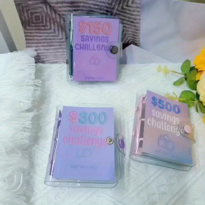 Mini Binder Saving Challenge 150/300/500/1000 Dollars Saving - Temu