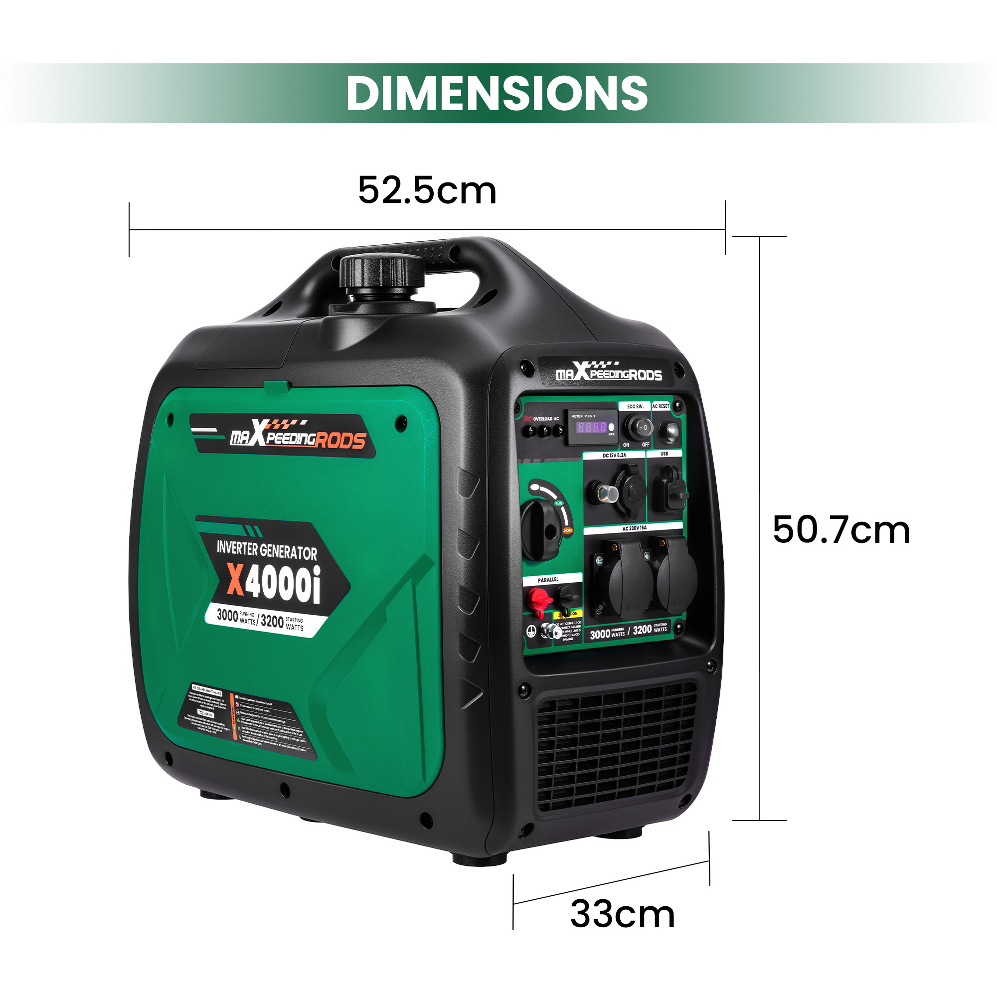 Image of Power Generator Inverter 3000 W/1800 W Generator Gas Generator For Travel Outdoor For Rv