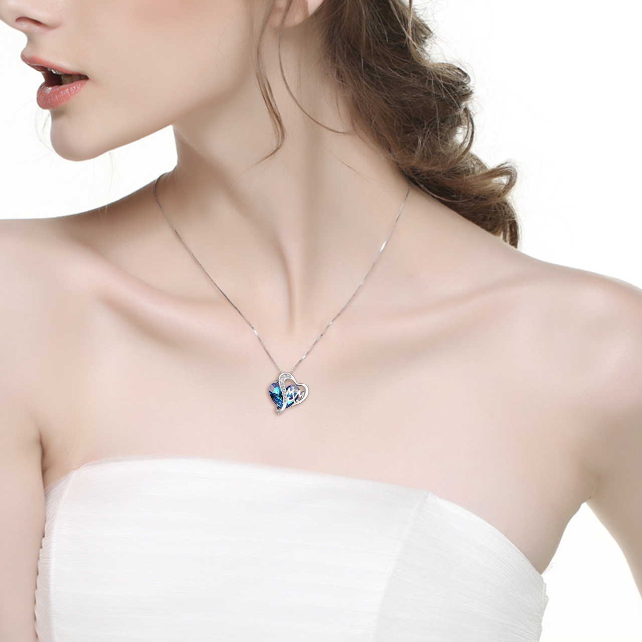 Mom Necklace 925 Sterling Silvery Infinity Love Pendant