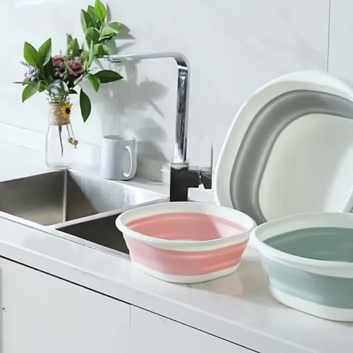 Bac à linge pliant - Lavabo pliable - Bac à vaisselle pliable pour laver la  vaisselle, camping, randonnée et maison, lavabo portableGray Medium