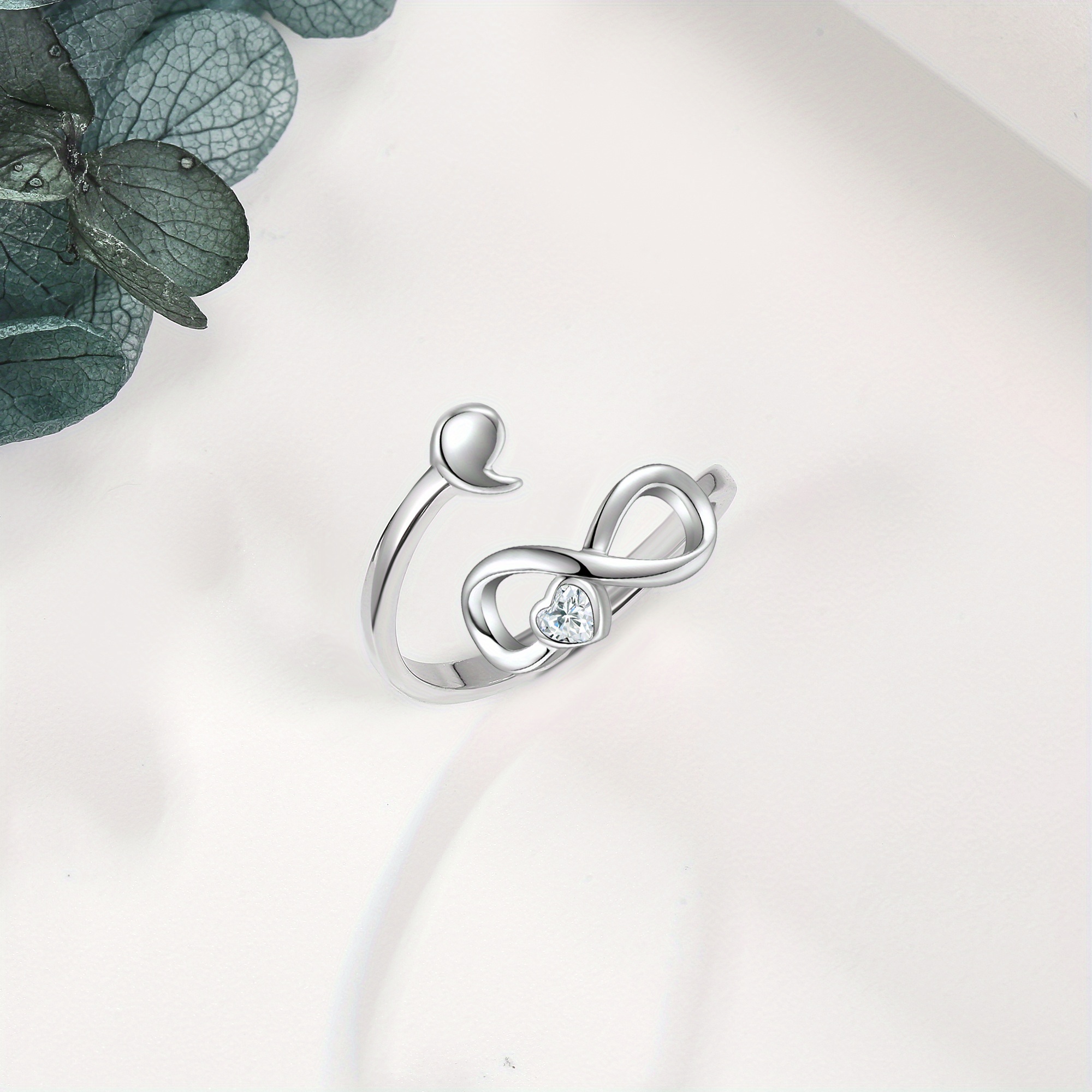 Semicolon Ring 925 Sterling Silver Wrap Rings for Women