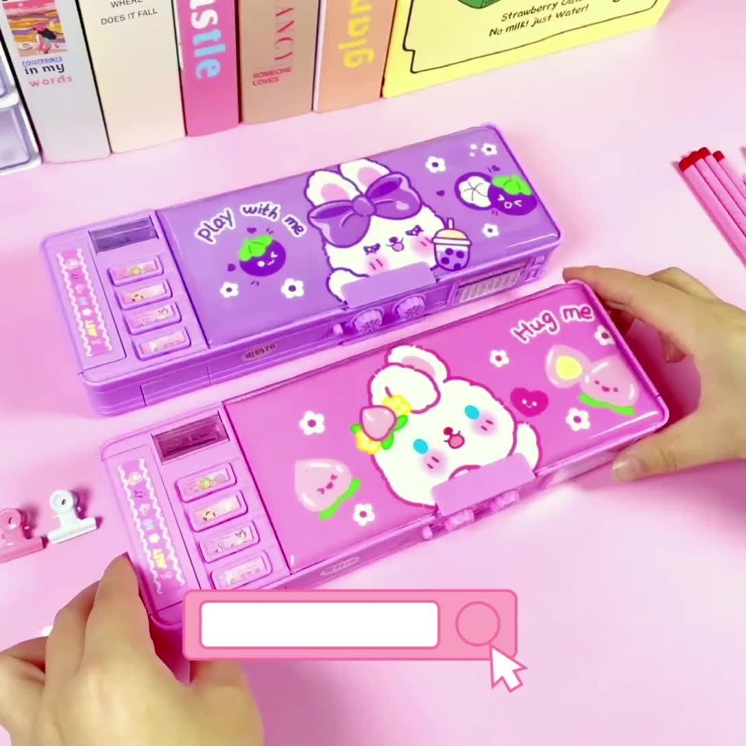 Smart Girl's High tech Multifunctional Pencil Box With - Temu