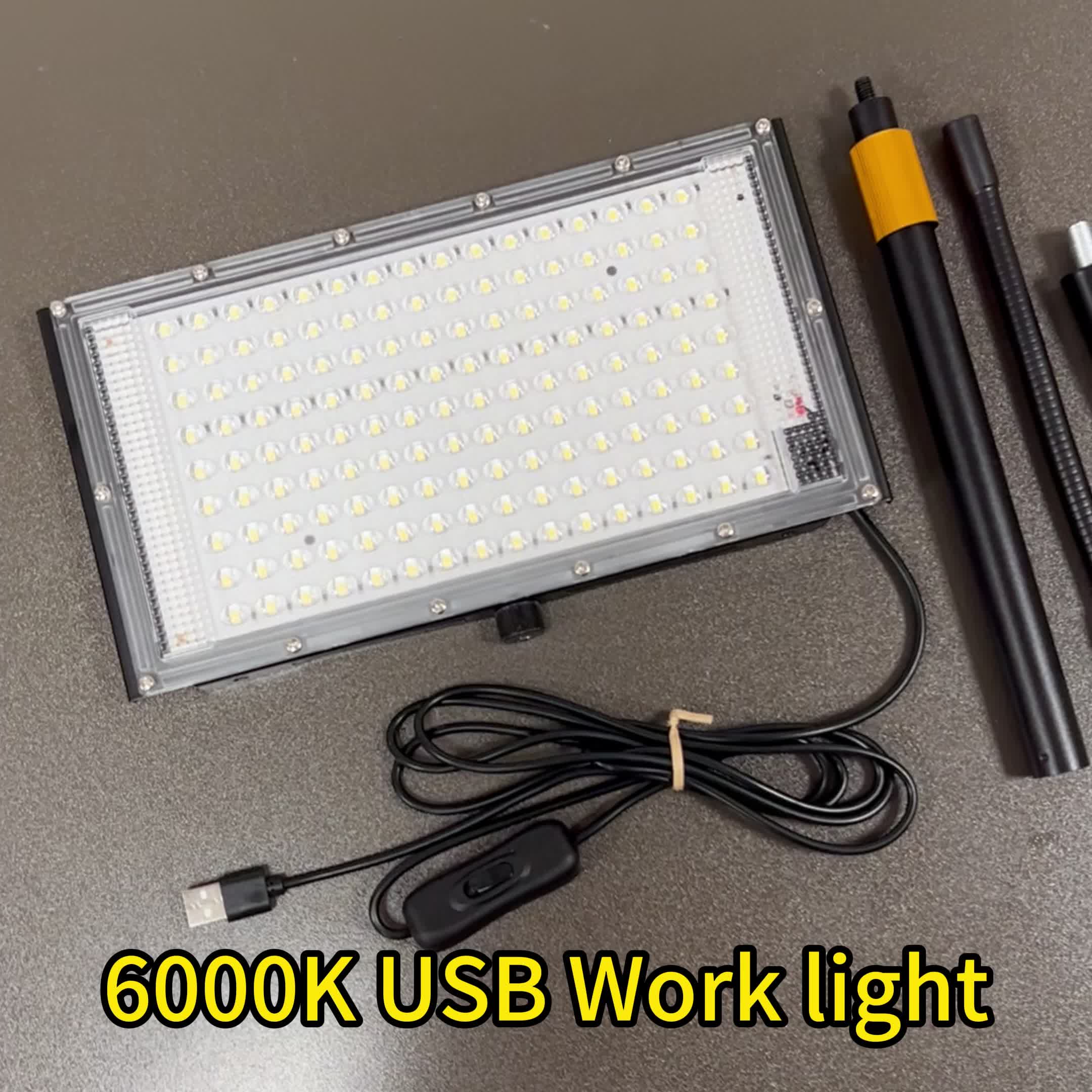 Clamp-Style USB LED Workbench Lamp with Adjustable Height and Angle