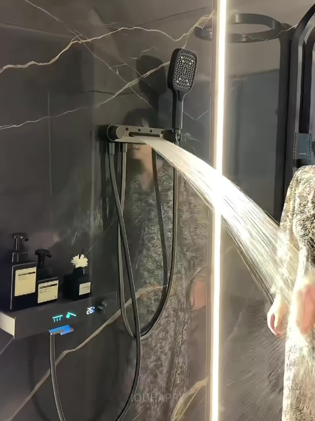 Multifunctional Wall-Mounted Handheld Shower Head with Adjustable Arm