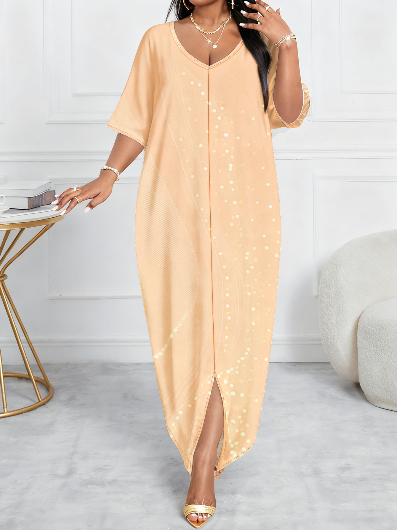 peach dresses for women sold on Temu United States