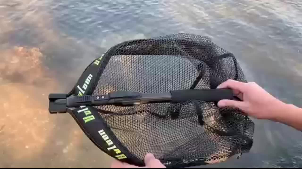 * Rubber Coated Floating Fishing Net - Easy Fish Catch and Release for  Freshwater and Saltwater Fishing