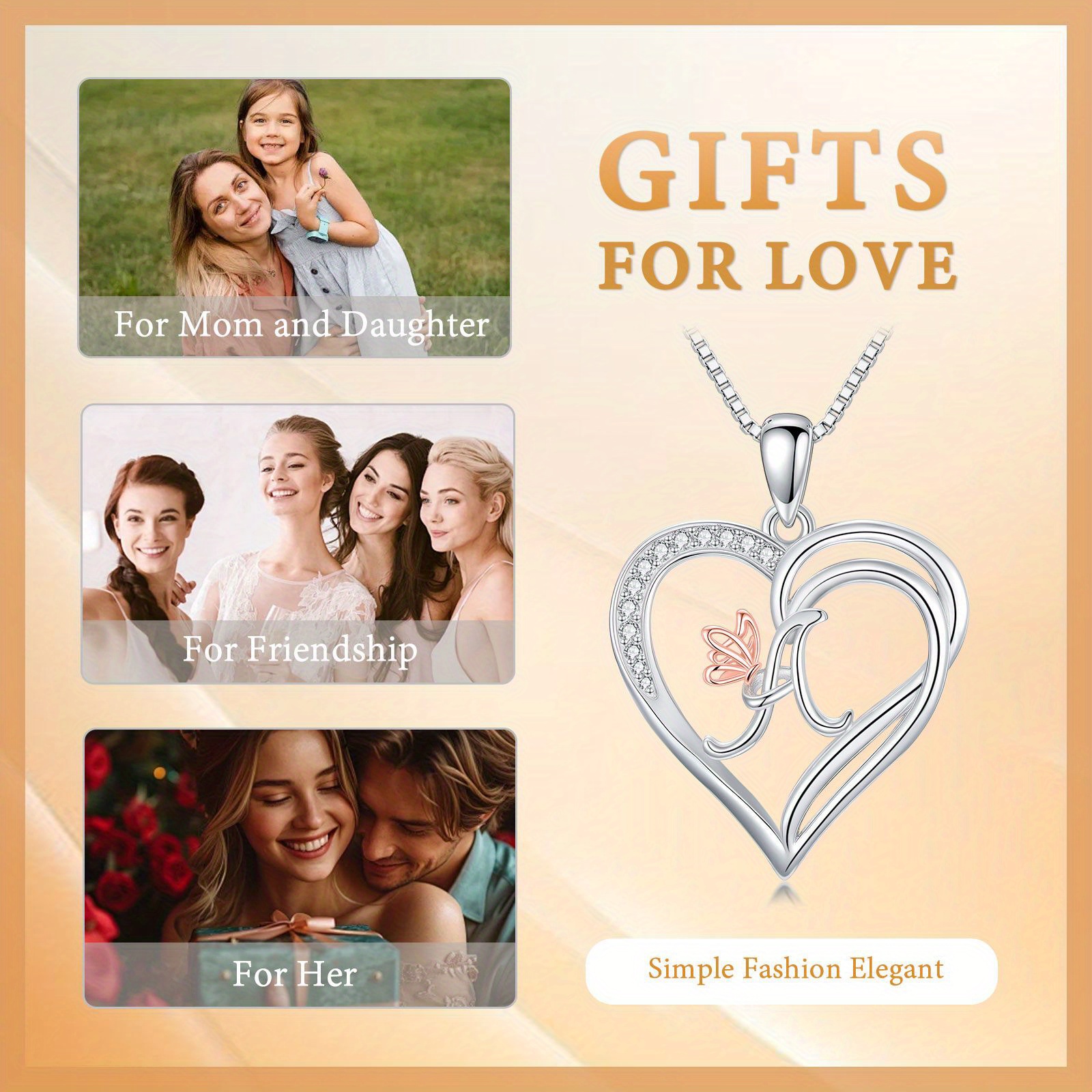 Women's 925 Sterling Silver Initial A Heart Pendant Necklace