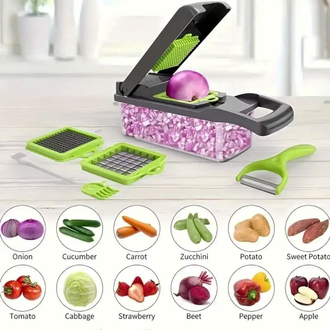 Vegetable Chopper, Multifunctional Fruit Slicer, Manual Food Grater, Vegetable  Slicer, Cutter With Container, Onion Mincer Chopper, Household Potato  Shredder, Kitchen Stuff, Kitchen Gadgets, Dorm Essentials, Back To School  Supplies - Temu