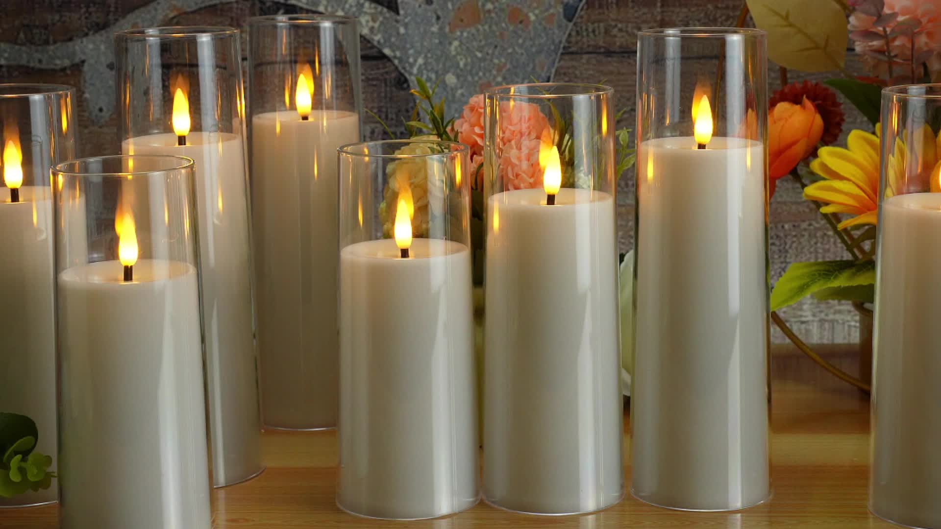 Lot de 5 bougies sans flamme scintillantes (D2 - Temu France