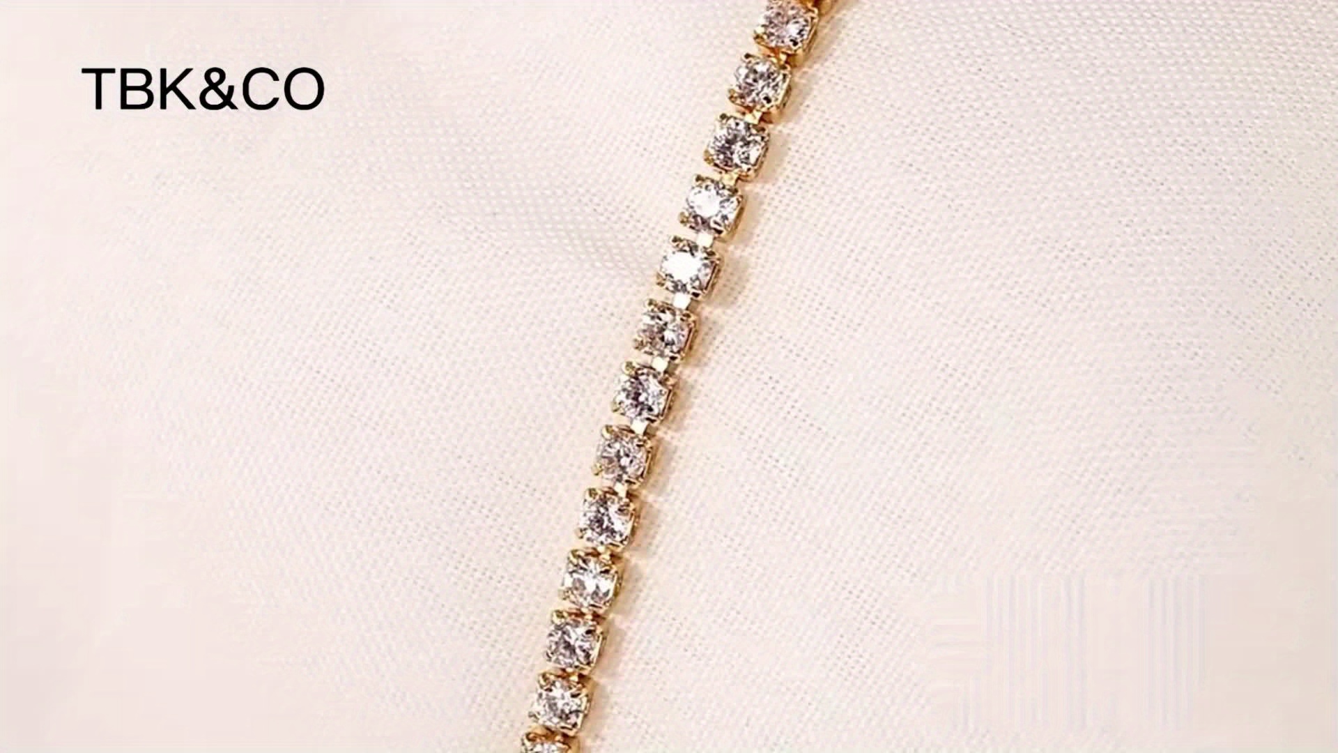 18K Gold Plated Tennis Bracelet — Adjustable Gift for Women