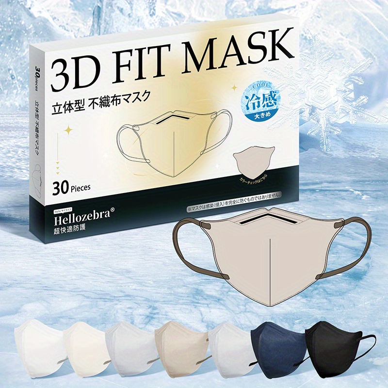 TEMU [hellozebra] Of Masks, Large 3d Masks, Disposable Masks, - , Large Masks, Non-woven Masks, Color Masks, Non-woven Masks, Masks, With Nose Wire,