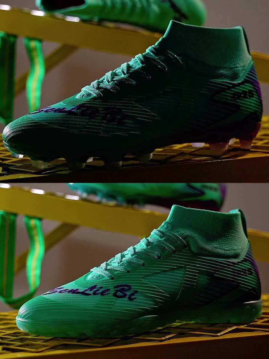 Zapatillas de fútbol de alto diseño y tacos altos, adecuadas para cualquier edad. Diseñadas específicamente para entrenamiento, con suela antideslizante y resistente al desgaste - Imagen 13