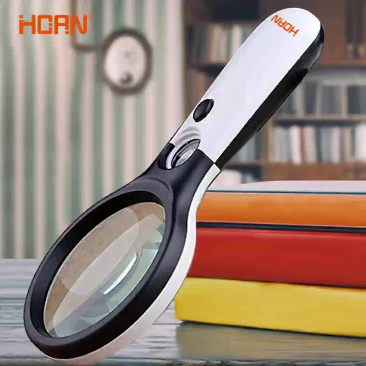 Neosonic LED Lighted Magnifying Glass 3X 45x Magnifier Lens for Reading  Small Prints & Maps 