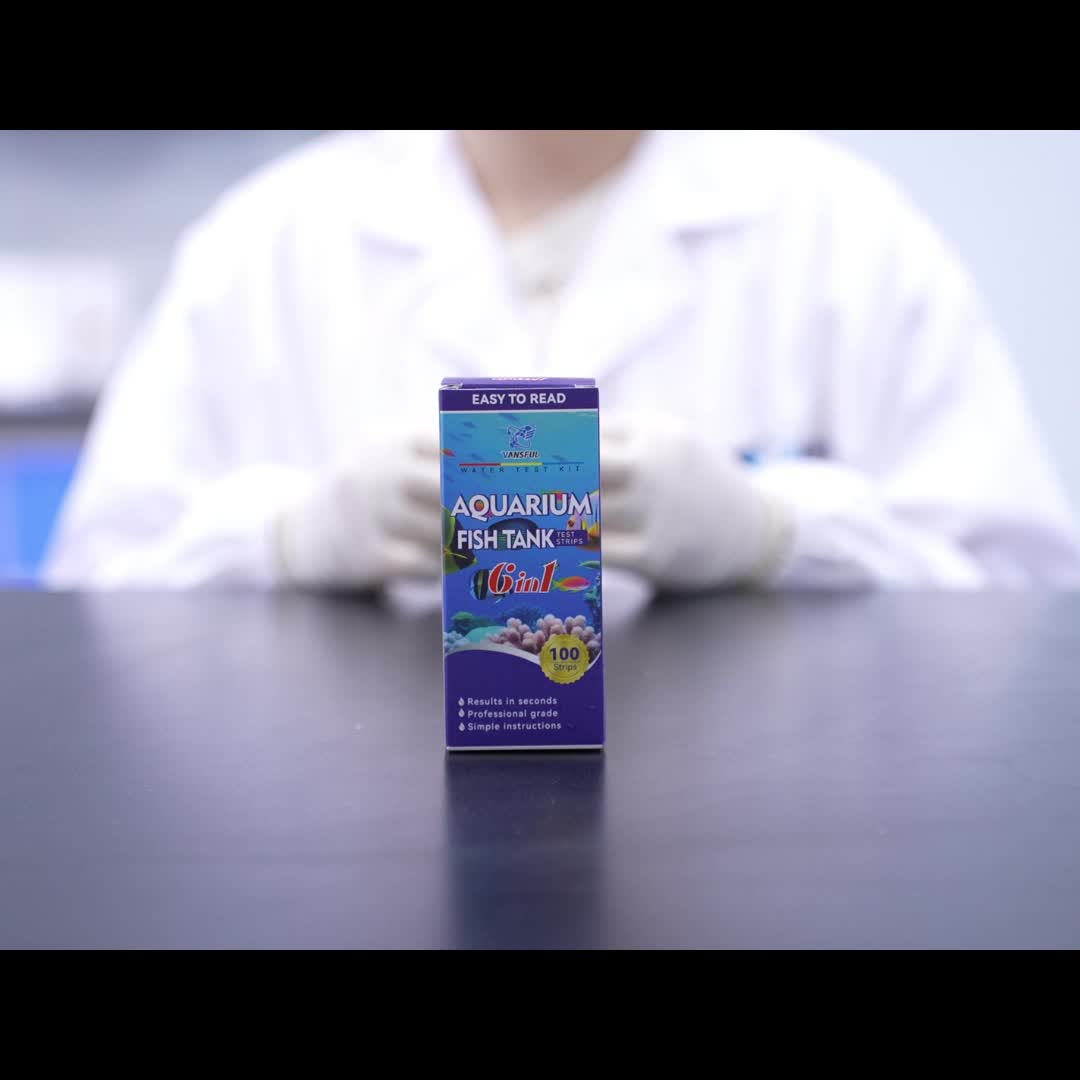 Aquarium Fish Tank 6-Item Water Quality Test Strips All-Round Detection Carbonate Nitrate Nitrite Hardness Residual Chlorine Ph Test Strips (100 Strips/Roll) - Image 8