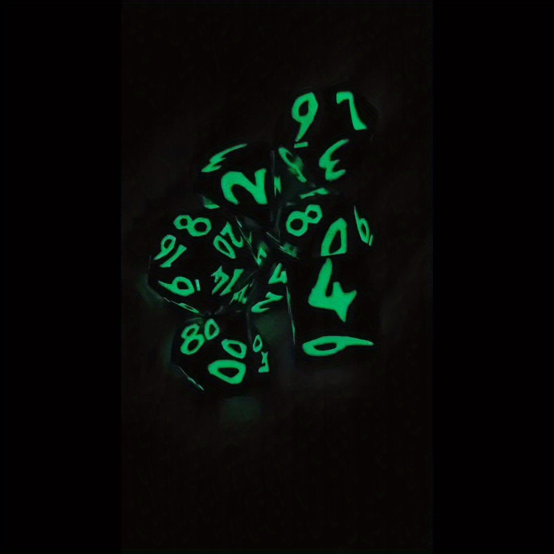 Dragon Scale Metal Glowing Dice Set