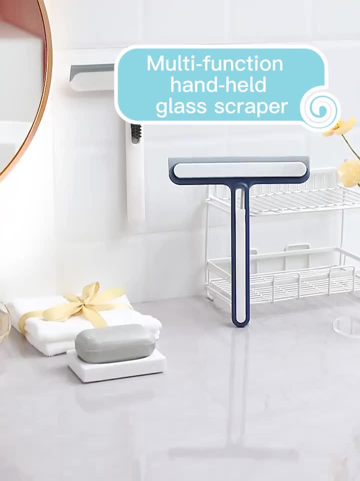 Multifunctional Bathroom Mirror Squeegee Glass Wiper Cleaner