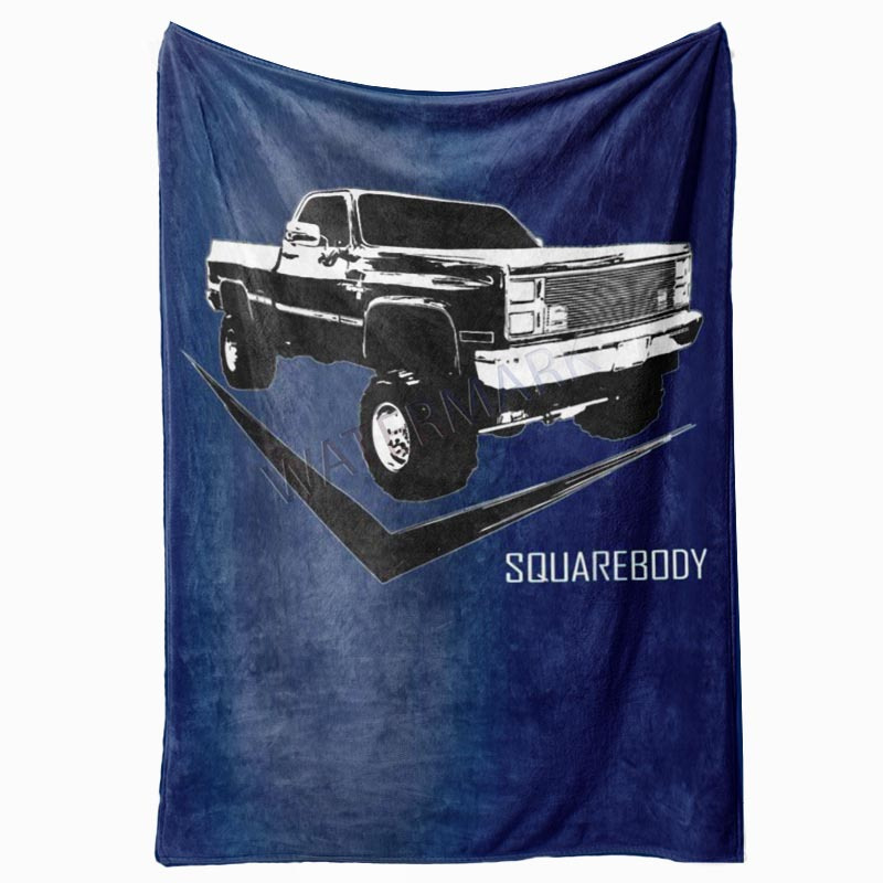 

1pc Contemporary Classic Truck Flannel Blanket - Soft Polyester Woven Sofa Throw, Machine Washable, All , , 200-250gsm - 1844443 Tt3