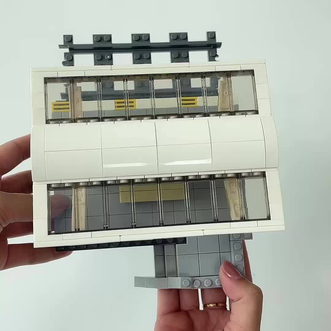 276pcs Train Platform Creative MOC Building Blocks for Urban Scenes