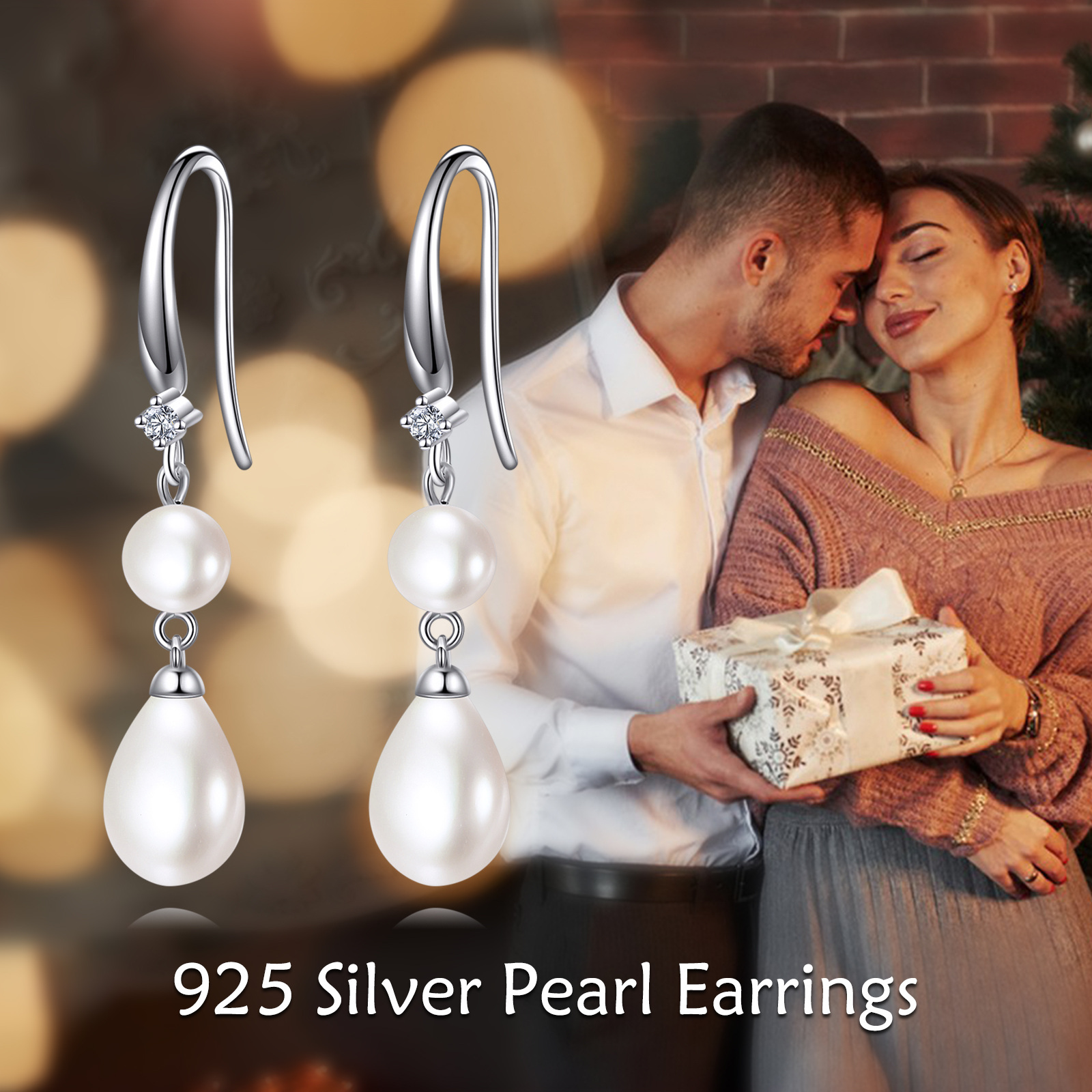 shell pearl earrings for women 925 sterling silver vintage dangle earrings shell pearl jewelry mothers day Product details 4